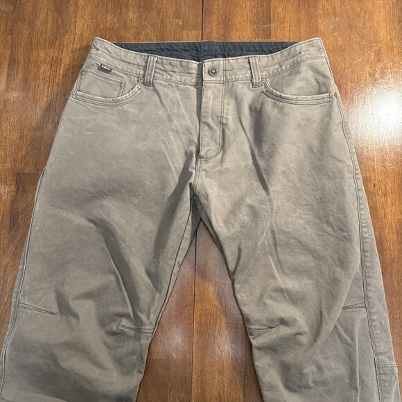 KUHL Pants Men's 36x32 Rydr Beige Vintage Patina Dye Hiking Work Utility Flex - Picture 1 of 16